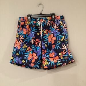 Paul & Shark Yachting Hawaiian Print XL Swim Trunks